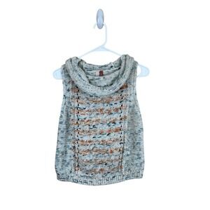 Anthropologie Pilcro The Cowlneck Sweater Tank Women's Size M Chunky‎ Knit